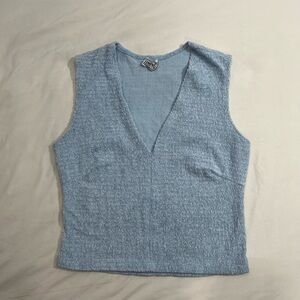 Timing Sky Blue V-Neck Tank Top